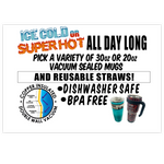 Merchandising Fixture - Cup Spinner Header Sign ONLY 979140 NOVELTY INC