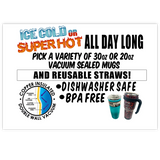 Merchandising Fixture - Cup Spinner Header Sign ONLY 979140 NOVELTY INC