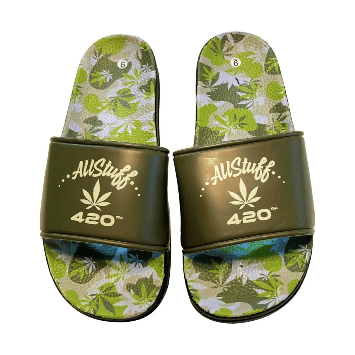 Himpy Slides - Mens Jack Herer Desert Sand Sandal - 1 Pair Per Pack ALL STUFF 420