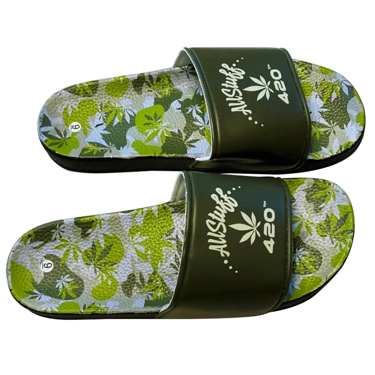 Himpy Slides - Mens Jack Herer Desert Sand Sandal - 1 Pair Per Pack ALL STUFF 420