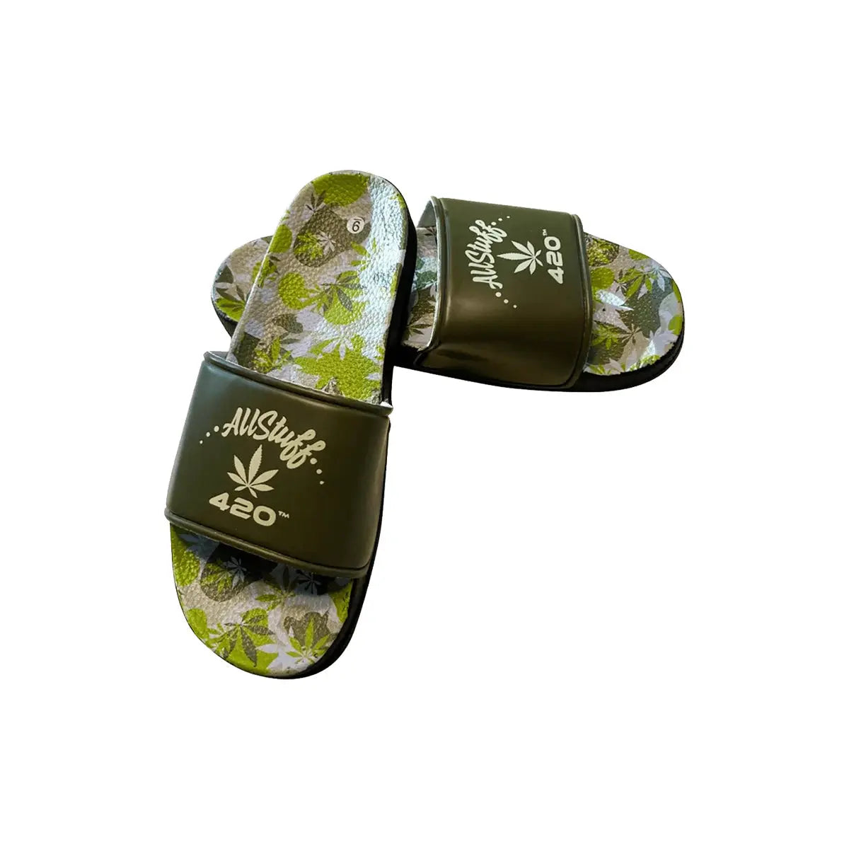 Himpy Slides - Mens Jack Herer Desert Sand Sandal - 1 Pair Per Pack ALL STUFF 420