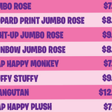 Valentines Day Plush Rose Assortment Floor Display - 50 Pieces Per Retail Ready Display Kit 88429 KIPP BROTHERS