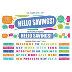 Merchandising Fixture - 3' Merchandising 7 Sign Set 977260 NOVELTY INC