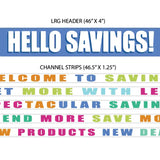 Merchandising Fixture - 4' Merchandising 6 Sign Set 977280 NOVELTY INC