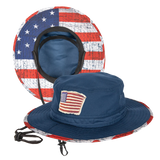 USA Bucket and Boonie Patriotic Hat Assortment Floor Display - 18 Pieces Per Retail Ready Display 88536