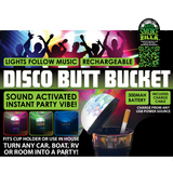 Disco Butt Bucket with Sound Activated LED Lights - 6 Pieces Per Retail Ready Display 23742