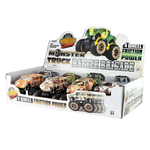 Friction Toy Car Monster Truck Assortment - 8 Pieces Per Retail Ready Display 20474 KIPP BROTHERS