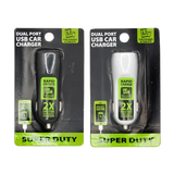Car Charger with Dual USB Ports 2.1 Amp - 3 Pieces Per Pack 20515 GADGET GEAR