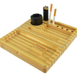 Bamboo Magnetic Roll Tray Smoker Station - 4 Pieces Per Retail Ready Display 21917