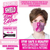 Breast Cancer Awareness Printed Face Cover - 24 Pieces Per Retail Ready Display 21933