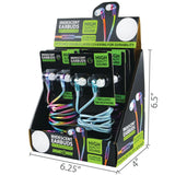 Wired Earbuds Iridescent with Mic - 6 Pieces Per Retail Ready Display 21946 GADGET GEAR