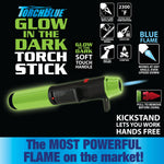 Glow in The Dark Torch Stick Lighter with Bottle Opener - 12 Pieces Per Retail Ready Display 21984 TORCH BLUE