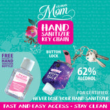 Mother's Day Hand Sanitizer Key Chain - 12 Pieces Per Retail Ready Display 22108