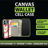 Canvas Cell Phone Wallet Iphone 11 - 6 Pieces Per Retail Ready Display 22122 GADGET GEAR