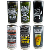 Metal Insulated 24 Oz Can Cooler - 6 Pieces Per Retail Ready Display 22273