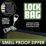 Smell Proof Locking Zipper Bag with Key - 6 Pieces Per Retail Ready Display 22318