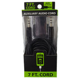 Auxiliary Audio Cable 7FT - 3 Pieces Per Pack 22446