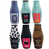 Neoprene 16 Oz Bottle Suit Cooler with Card Pocket - 6 Per Retail Ready Display 22466 POLAR GEAR
