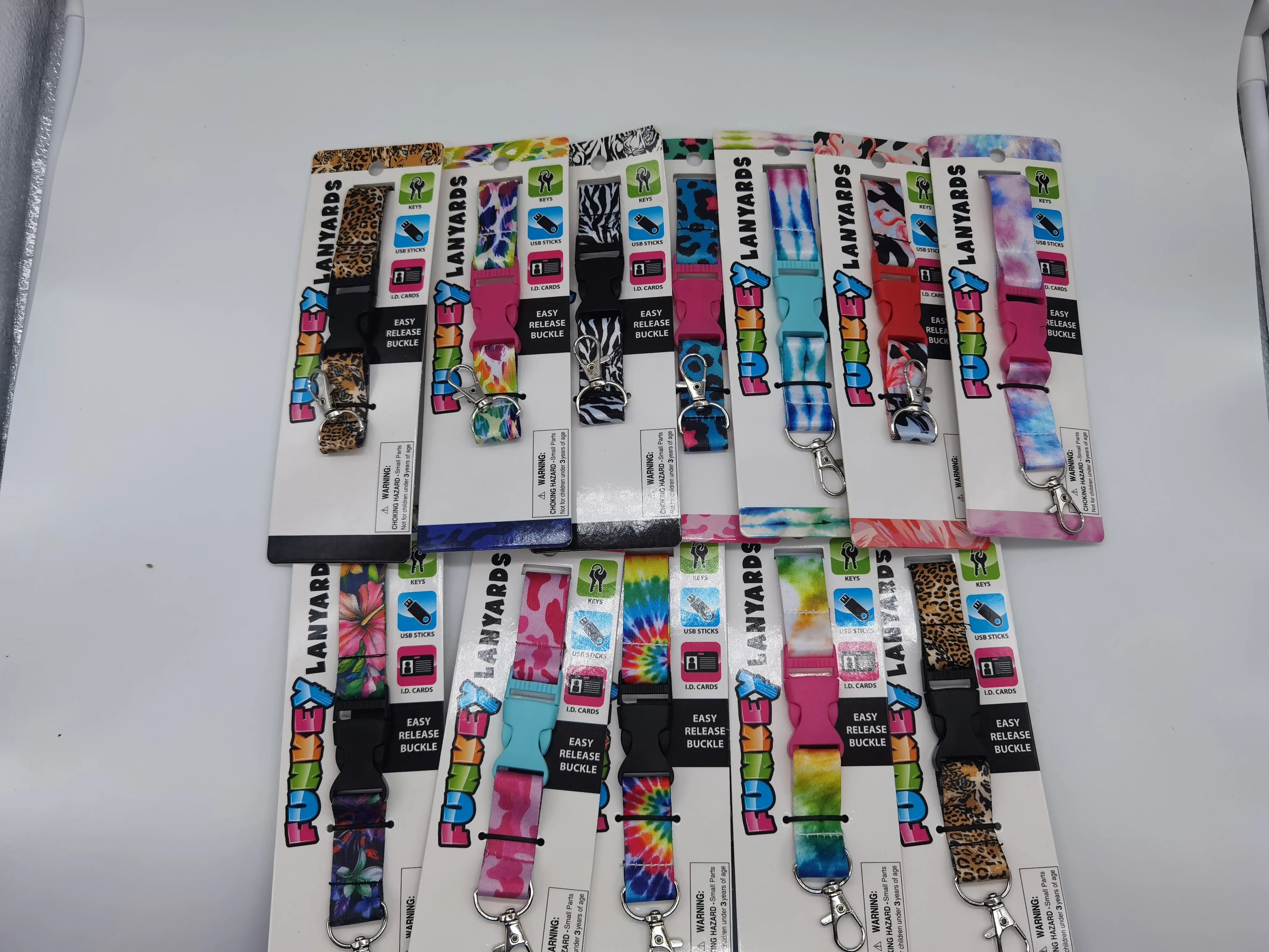 Keychain Lanyard with Detachable Clip - 12 Pieces Per Retail Ready Display 22584 NOVELTY INC