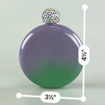 5 oz Stainless-Steel Round Flask with Sparkle Lid - 6 Pieces Per Retail Ready Display 22772 ROUGHNECK