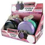 5 oz Stainless-Steel Round Flask with Sparkle Lid - 6 Pieces Per Retail Ready Display 22772 ROUGHNECK