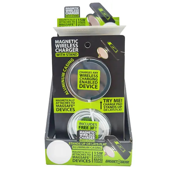 MagSafe® Wireless Phone Charging Stand 15 Watts - 6 Pieces Per Retail Ready Display 22790 GADGET GEAR