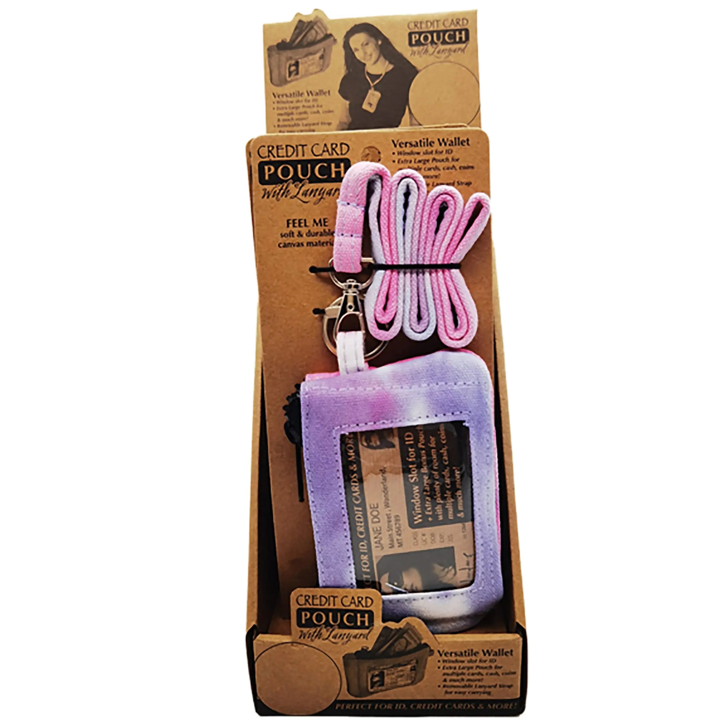 Credit Card Pouch with Lanyard - 6 Pieces Per Retail Ready Display 22835 NOVELTY INC