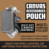 Canvas Accessories Smoker's Pouch with Zipper - 6 Pieces Per Retail Ready Display 22859