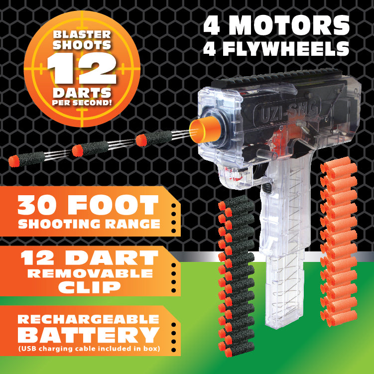 Rapid Fire Soft Dart Gun with Darts - 6 Pieces Per Retail Ready Display 22863 KIPP BROTHERS