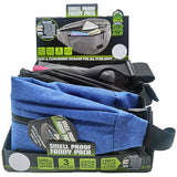 Smell Proof Fanny Pack Hip Sack with Zipper - 6 Pieces Per Retail Ready Display 23190