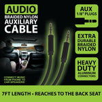 Auxiliary Audio Cable 7FT - 6 Pieces Per Retail Ready Display 23197 GADGET GEAR