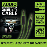 Auxiliary Audio Cable 7FT - 6 Pieces Per Retail Ready Display 23197 GADGET GEAR