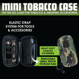 Canvas Tobacco Mini Case with Zipper - 6 Pieces Per Retail Ready Display 23293