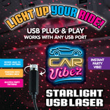 Car Mood Starlight USB Laser - 6 Pieces Per Retail Ready Display 23306