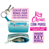 Coin Purse Key Chain - 6 Pieces Per Retail Ready Display 25914 KIPP BROTHERS