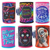 Neoprene Rhinestone Can and Bottle Cooler - 6 Per Retail Ready Display 26471 POLAR GEAR