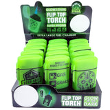 Glow in The Dark Flip Top Lighter - 15 Pieces Per Retail Ready Display 30011