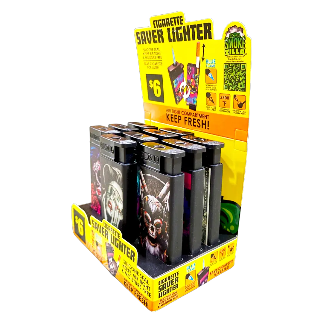 Torch Lighter Cigarette Saver - 10 Pieces Per Retail Ready Display 41556 SMOKEZILLA