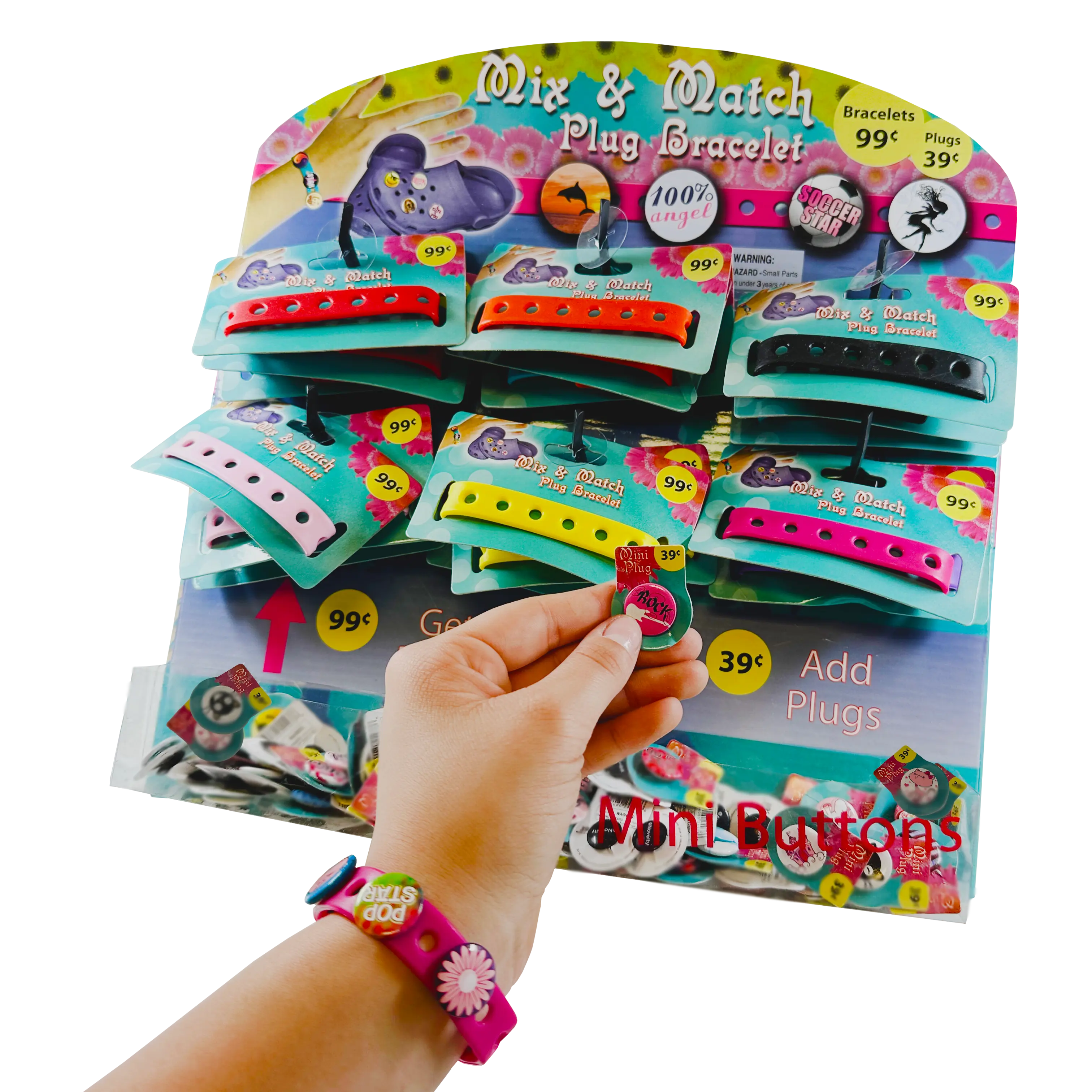 Mix and Match Charm Bracelet - 156 Pieces Per Retail Ready Kit Display 86854 NOVELTY INC