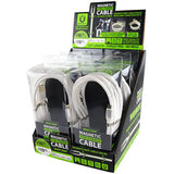 Charging Cable Magnetic Assortment 10FT - 6 Pieces Per Retail Ready Display 88297 GADGET GEAR
