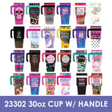 30 oz Insulated Stainless-Steel Cup with Handle Assortment Floor Display - 54 Pieces Per Retail Ready Display 88408