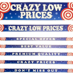Merchandising Fixture - 4' Merchandising 7 Sign Set 974640 NOVELTY INC