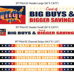 Merchandising Fixture - 3' Merchandising 7 Sign Set 975840 NOVELTY INC