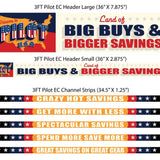 Merchandising Fixture - 3' Merchandising 7 Sign Set 975840 NOVELTY INC