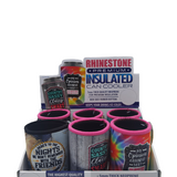 Neoprene Rhinestone Can and Bottle Cooler - 6 Per Retail Ready Display 23133