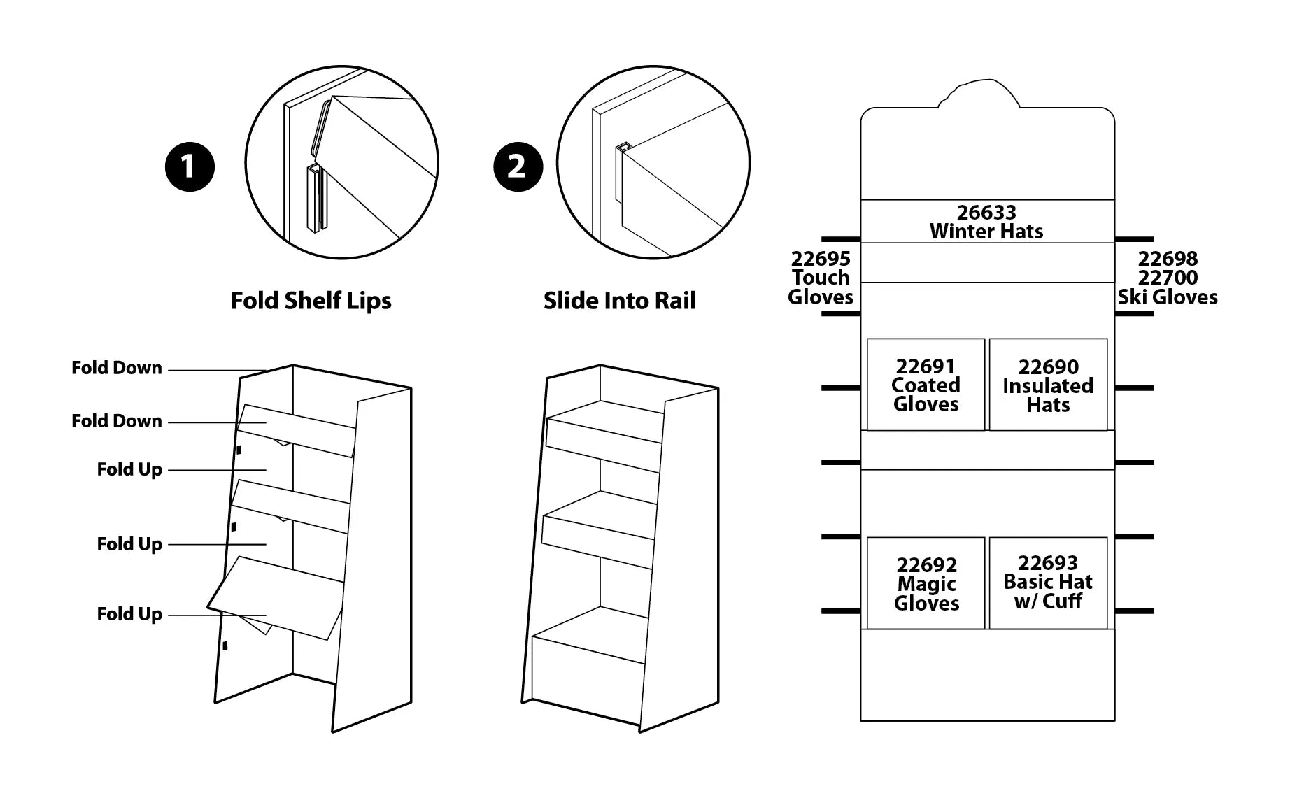 Merchandising Fixture - Winter Corrugated Floor Display 974700 POLAR GEAR