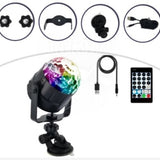 Mood Light USB LED Disco Light with Suction Cup Mount - 4 Pieces Per Retail Ready Display 23575