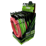 Charging Cable Glow in The Dark Assortment 10FT - 6 Pieces Per Retail Ready Display 88406 GADGET GEAR