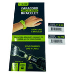 Paracord Bracelet Charging Cable Assortment - 8 Pieces Per Retail Ready Display 87682 GADGET GEAR