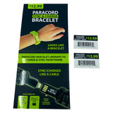 Paracord Bracelet Charging Cable Assortment - 8 Pieces Per Retail Ready Display 87682 GADGET GEAR